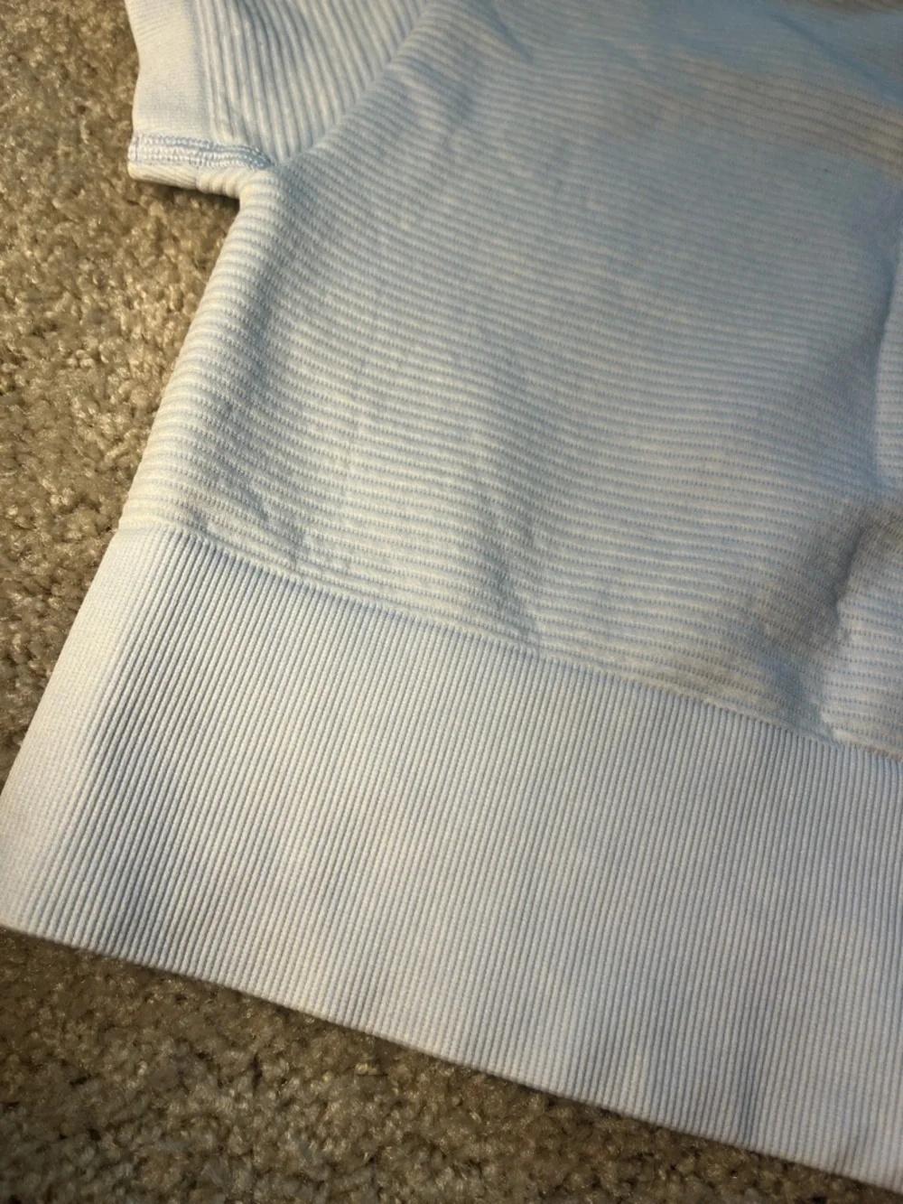 Cropped Ribbed Short Sleeve Top - Picture 3 of 3